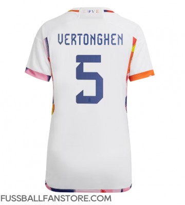 Belgien Jan Vertonghen #5 Replik Auswärtstrikot Damen WM 2022 Kurzarm